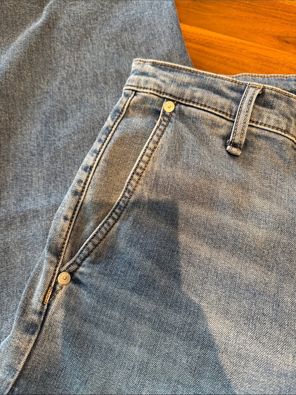 rag & bone Light Blue Wide Leg Jeans - Picture 3 of 10